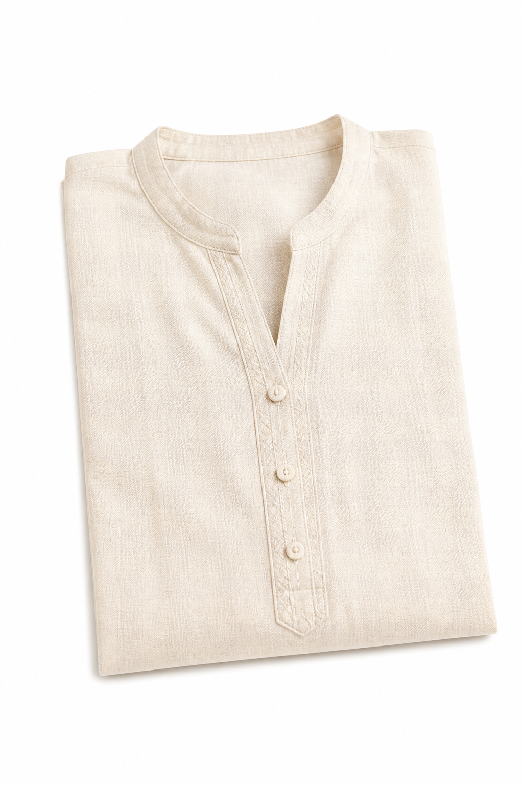 Cream linen kurta