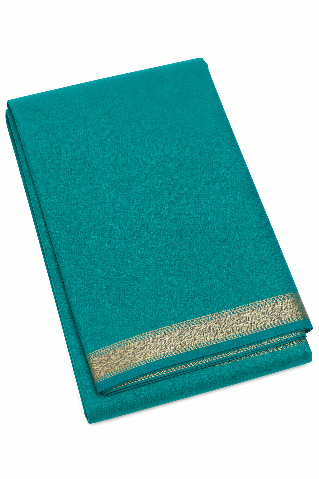Teal Chanderi cotton
